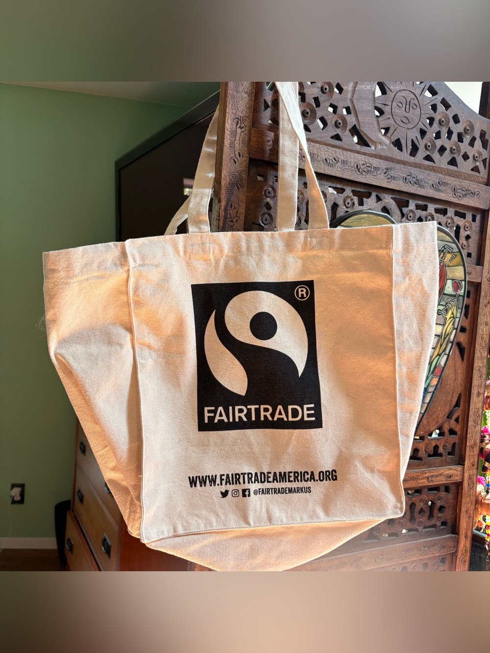 Fair Trade 100% Cotton Reusable Canvas Bag